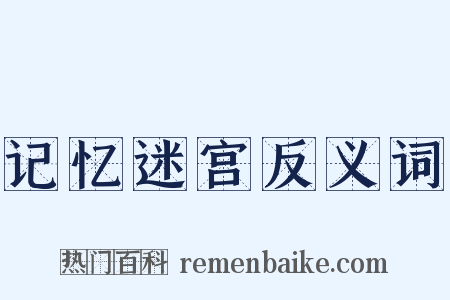 记忆迷宫反义词是什么意思的图片